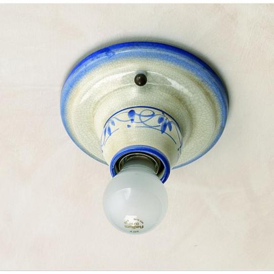 imas florencia 00902 keramicky stropne lampa malovane praskanim stary rustikalne mediteransky country vintage biely modry vzor osvetlenie nizka vyska obyvacka kuchyna jedalen dovolenkovy balaton izba taliansky toskan.jpg